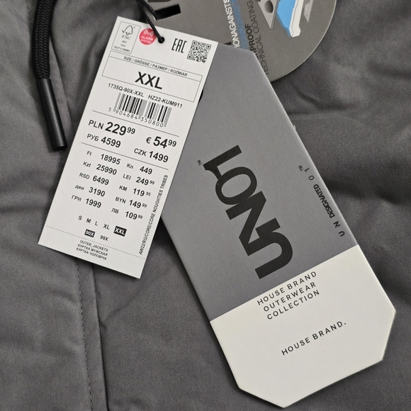 UN01 Gray Waterproof Anorak Jacket XXL | Technical Snow Rain Shell Hoodie - Picture 7 of 14